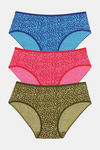 Rosaline Pure Cotton Full Coverage Slim Elastic Brief (Pack of 3)- Abstract Print — thumbnail 5